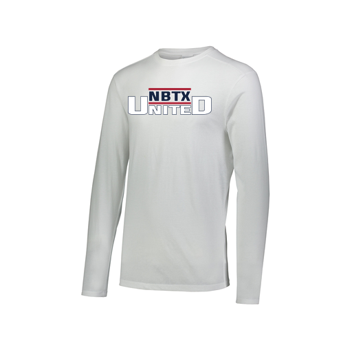 [FTLCUBWH-AXS-LOGO1] Decker Men's Tri-Blend T-Shirt - Long Sleeve (Adult XS, White, Logo 1)