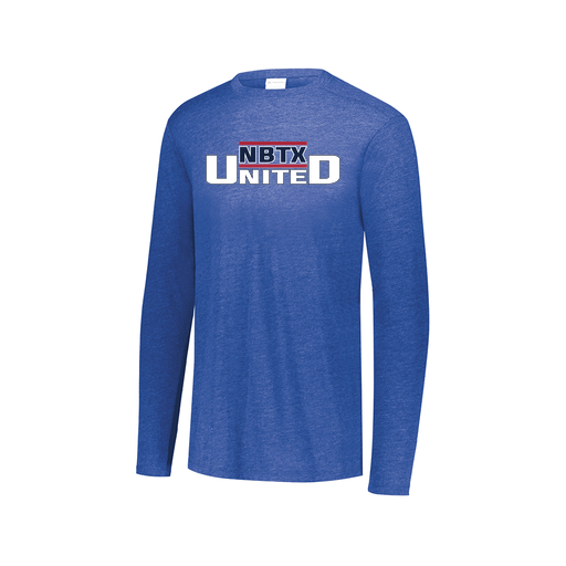 [FTLCUBRY-AXS-LOGO1] Decker Men's Tri-Blend T-Shirt - Long Sleeve (Adult XS, Royal, Logo 1)