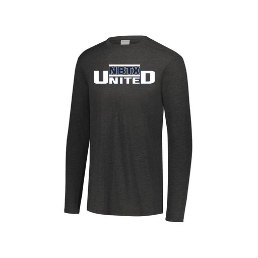 [FTLCUBBK-YS-LOGO2] Decker Youth Tri-Blend T-Shirt - Long Sleeve (Youth S, Black, Logo 2)