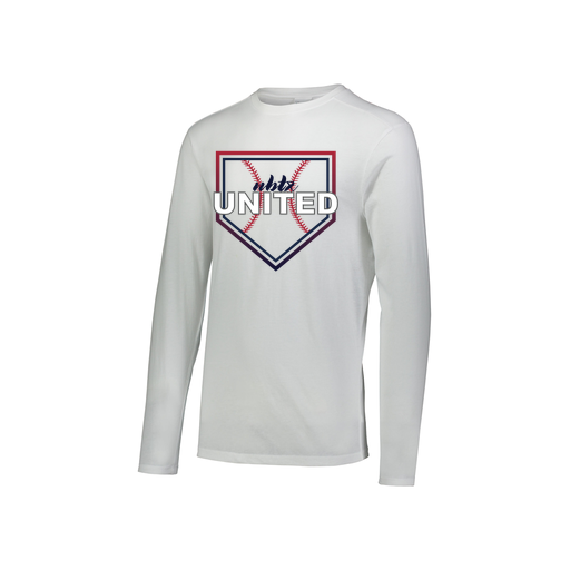 [FTLCUBWH-YS-LOGO3] Decker Youth Tri-Blend T-Shirt - Long Sleeve (Youth S, White, Logo 3)