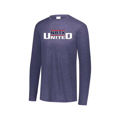 [FTLCUBNV-AXS-LOGO1] Decker Men's Tri-Blend T-Shirt - Long Sleeve (Adult XS, Navy, Logo 1)