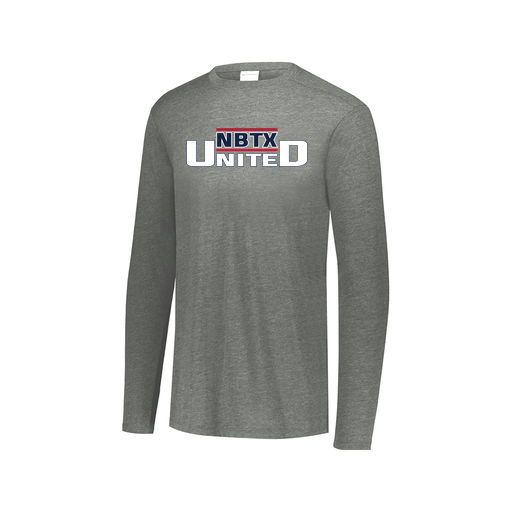 [FTLCUBGY-AXS-LOGO1] Decker Men's Tri-Blend T-Shirt - Long Sleeve (Adult XS, Gray, Logo 1)