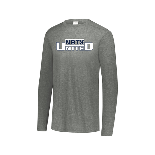 [FTLCUBGY-AXS-LOGO2] Decker Men's Tri-Blend T-Shirt - Long Sleeve (Adult XS, Gray, Logo 2)