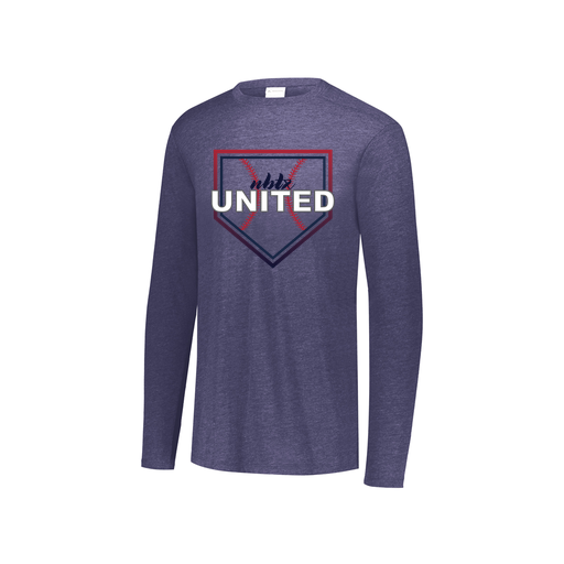 [FTLCUBNV-YS-LOGO3] Decker Youth Tri-Blend T-Shirt - Long Sleeve (Youth S, Navy, Logo 3)