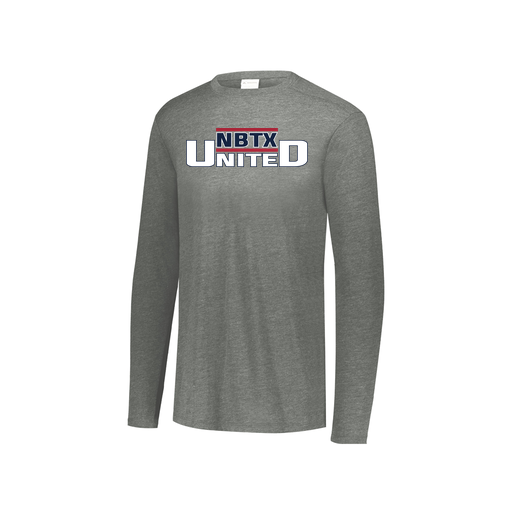 [FTLCUBGY-YS-LOGO1] Decker Youth Tri-Blend T-Shirt - Long Sleeve (Youth S, Gray, Logo 1)