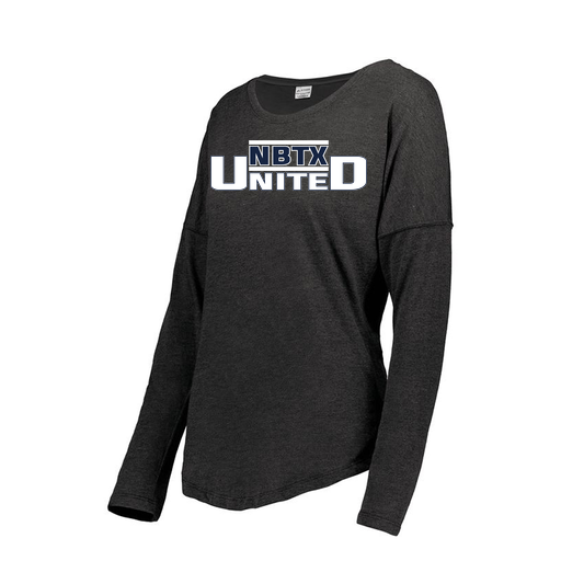 [FTLCUBBK-FAXS-LOGO2] Decker Women's Tri-Blend T-Shirt - Long Sleeve (Female Adult XS, Black, Logo 2)